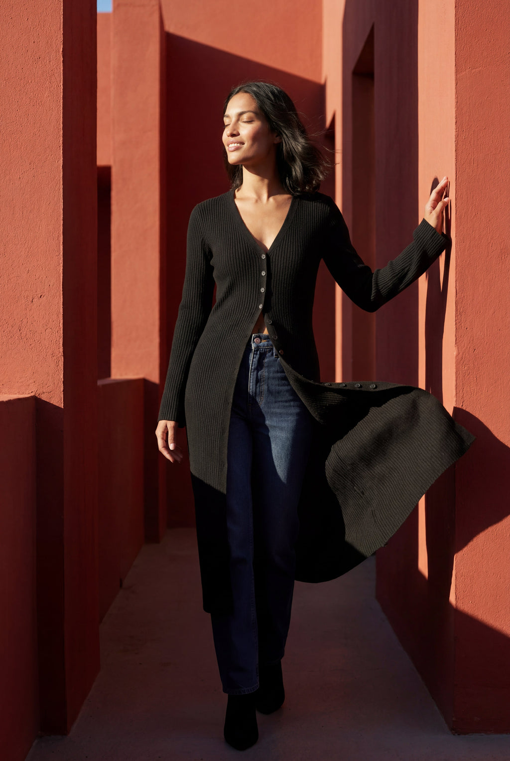Zoyri | Ribbed Maxi Cardigan