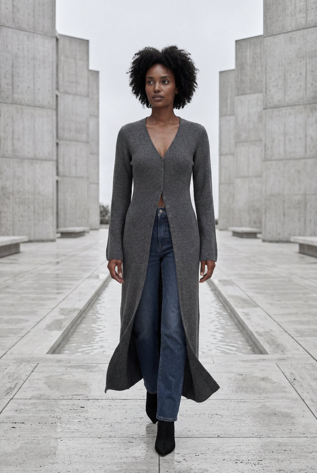 Zoyri | Ribbed Maxi Cardigan