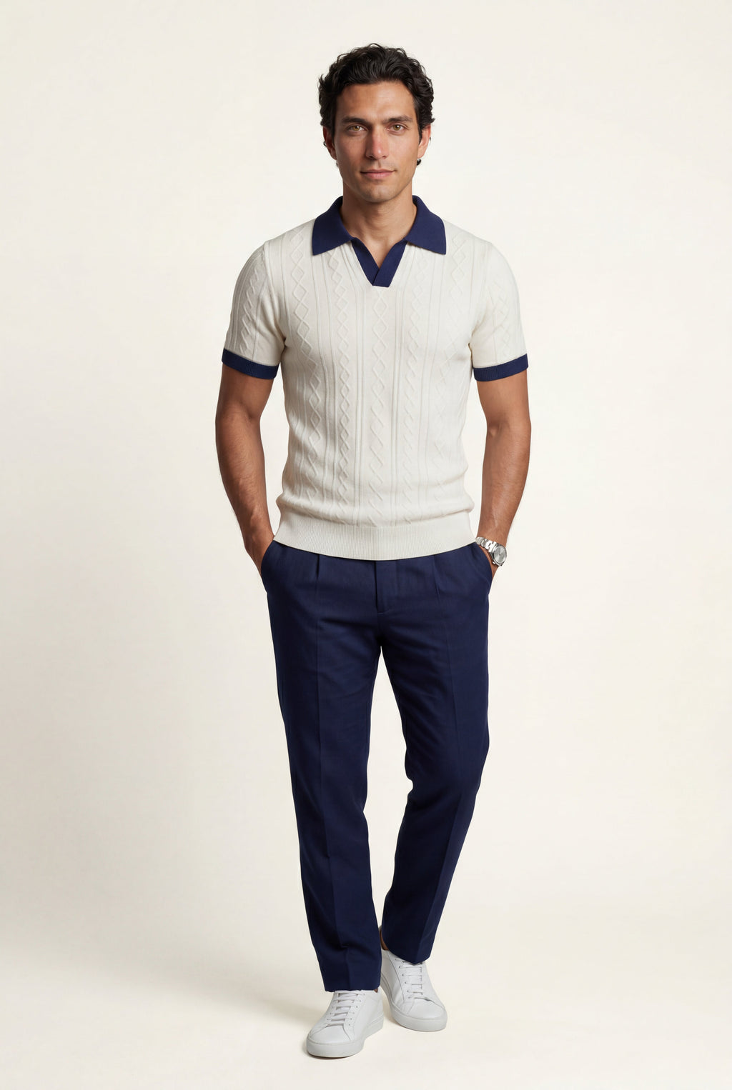 Zoyri | Cable Knit Polo