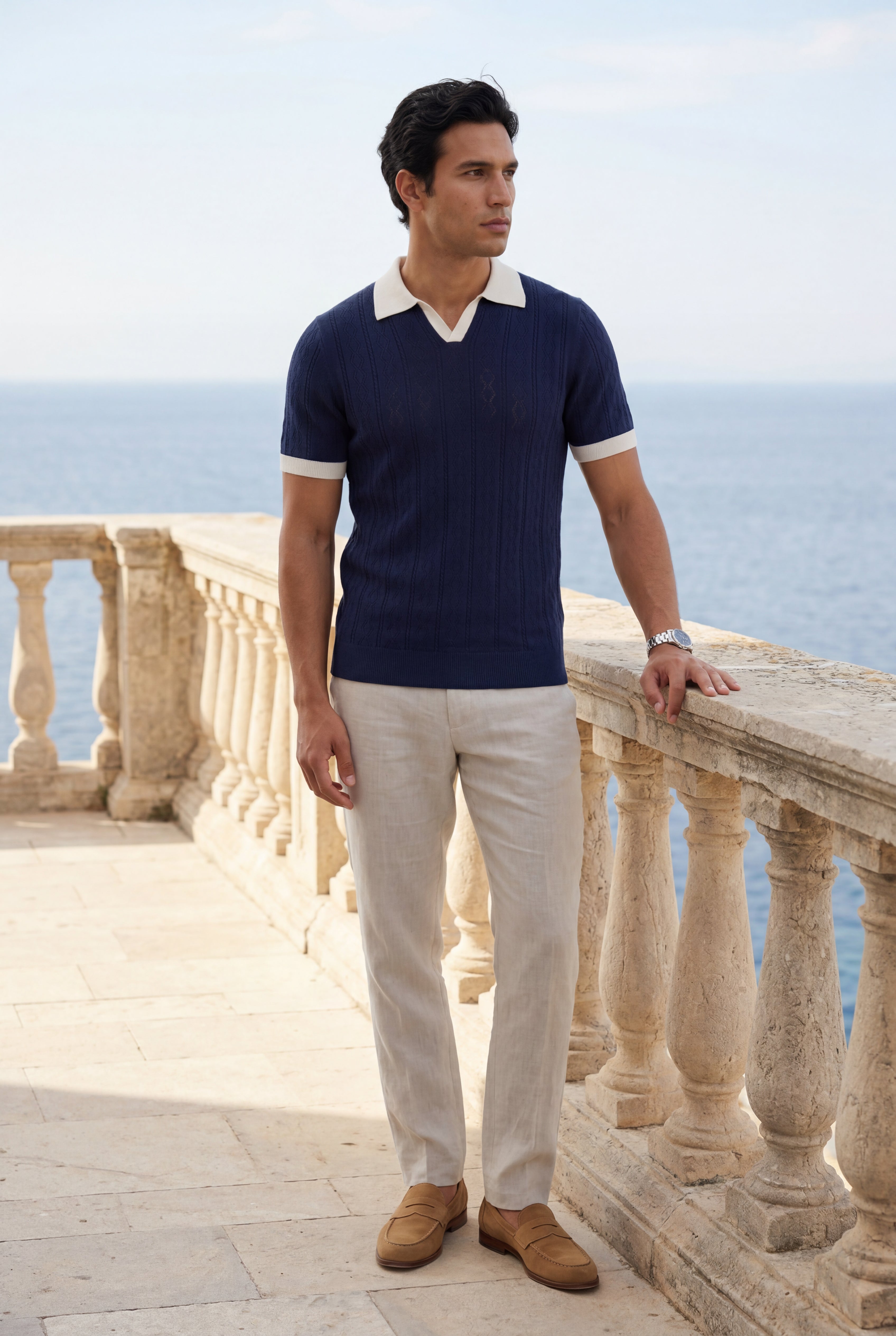 Zoyri | Cable Knit Polo