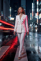 Zoyri | Tailored Gold Button Blazer