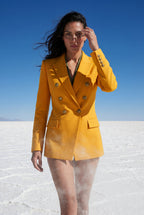 Zoyri | Tailored Gold Button Blazer
