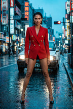 Zoyri | Tailored Gold Button Blazer