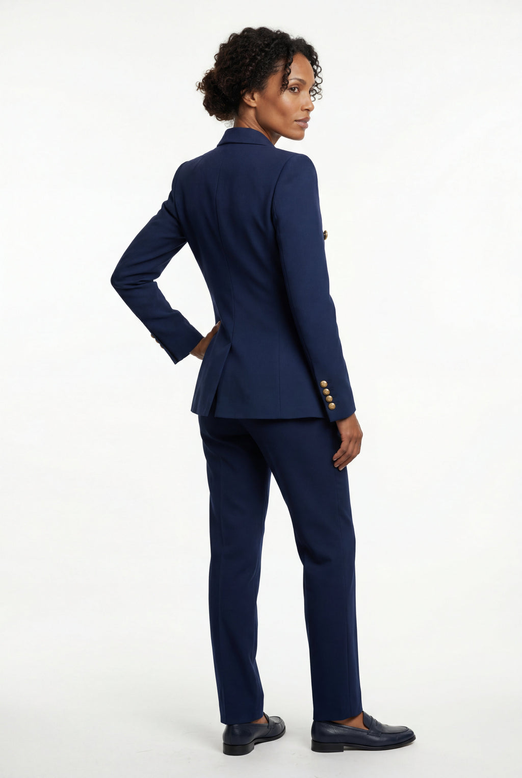 Zoyri | Tailored Gold Button Blazer