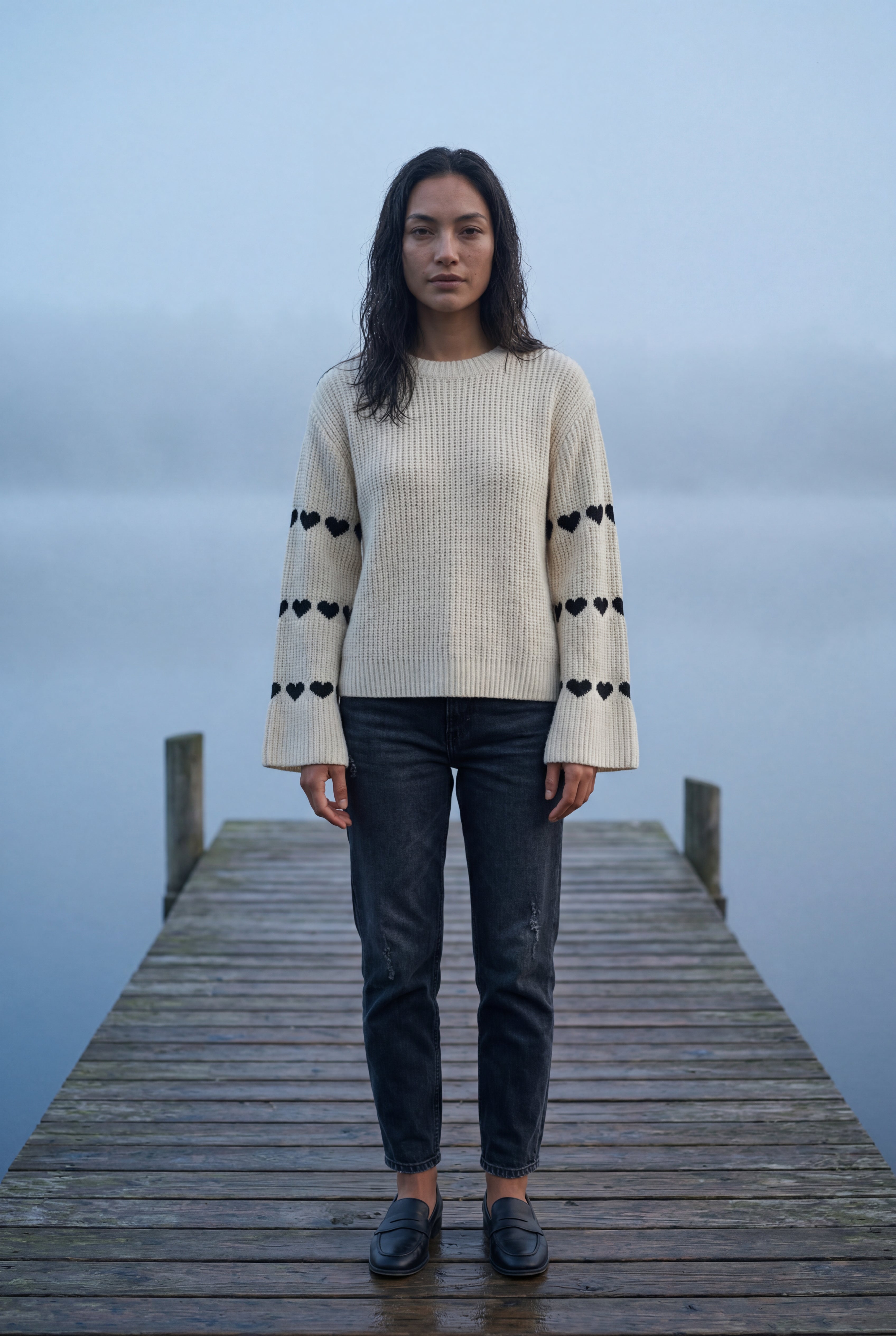 Zoyri | Heart Knit Sweater