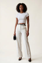 Zoyri | Belted Wide-Leg Trousers