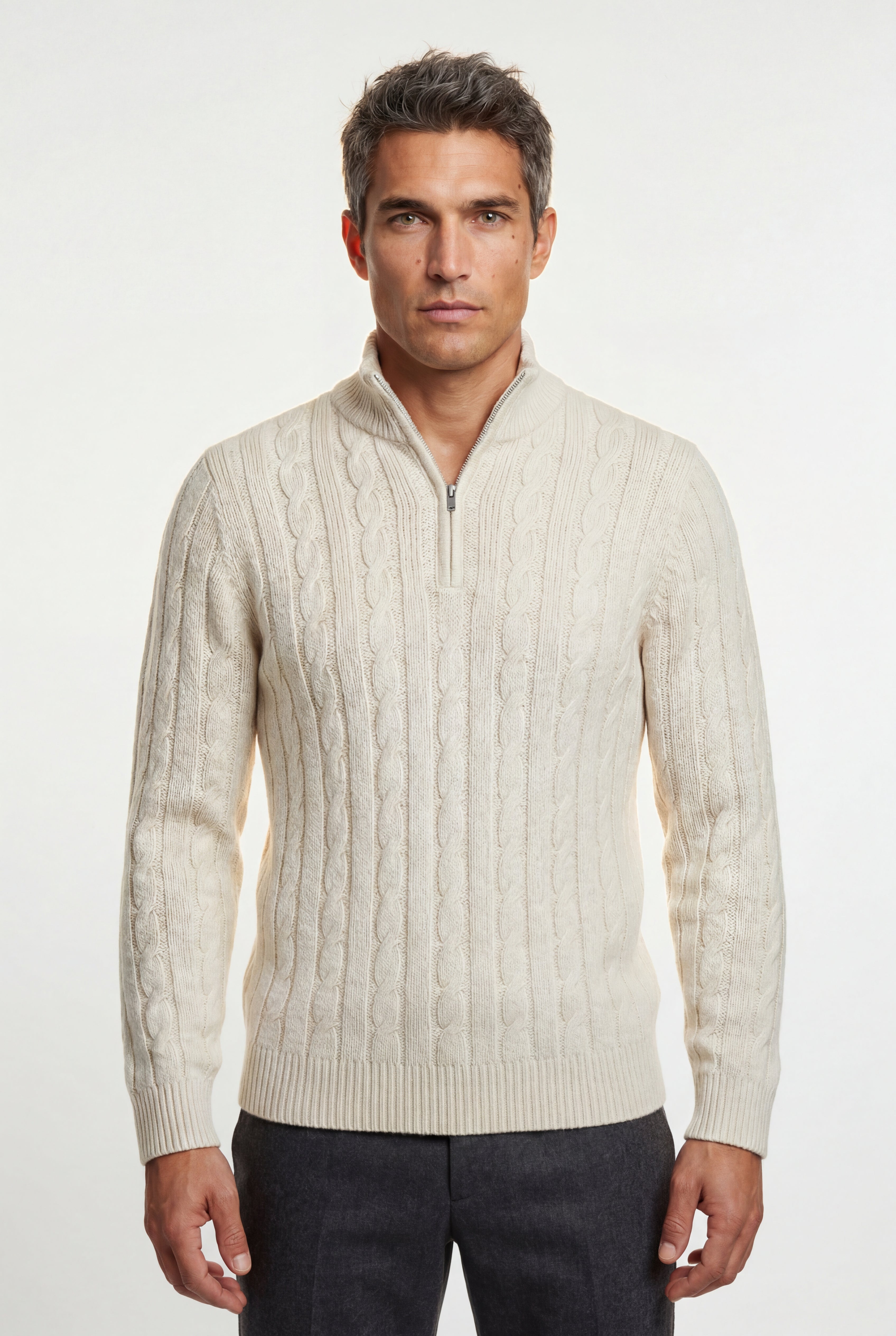 Zoyri | Cable Half-Zip Sweater
