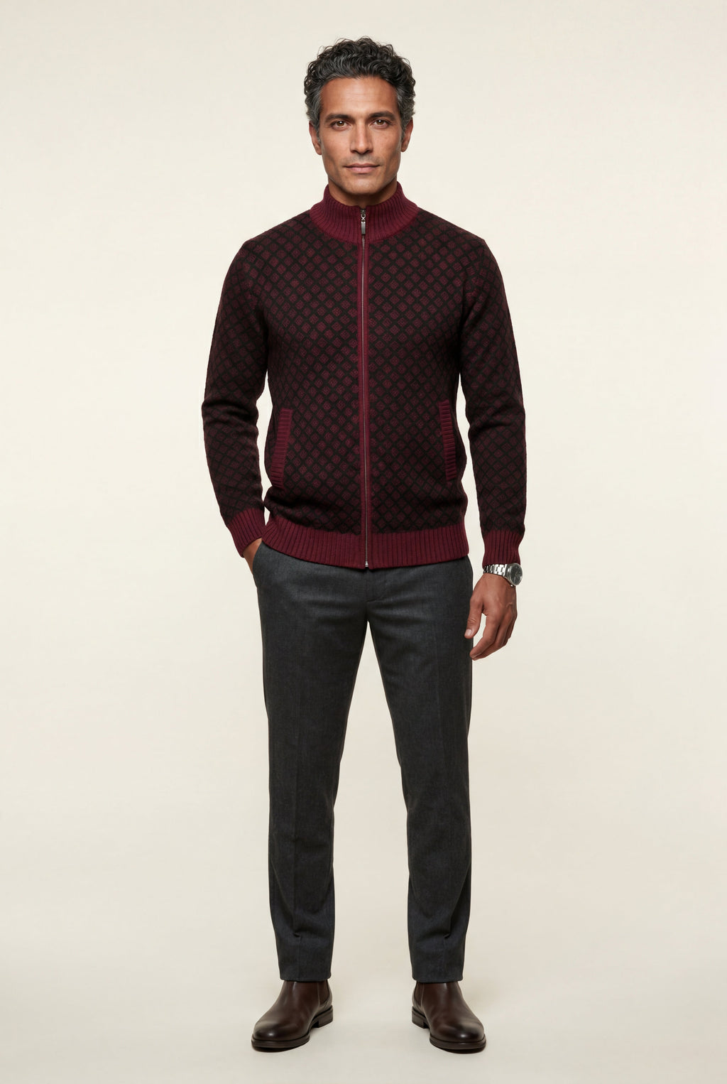 Zoyri | Diamond Knit Cardigan
