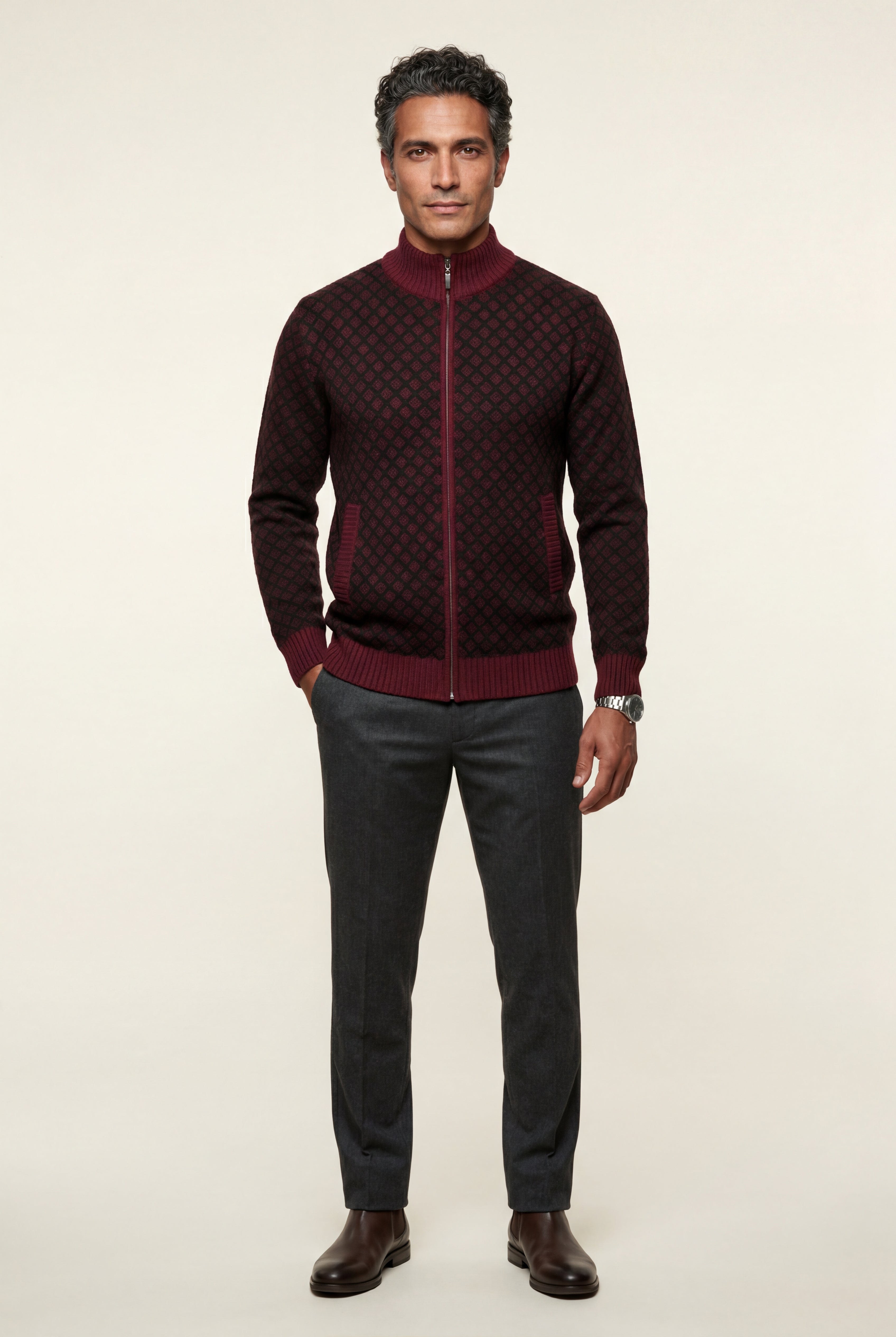 Zoyri | Diamond Knit Cardigan